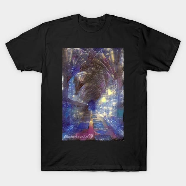 Galactic Corridor T-Shirt by EmberLoveArt